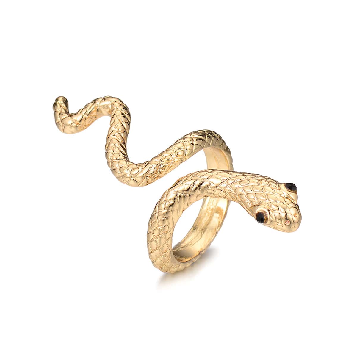 

Snake Cuff Ring, Gold