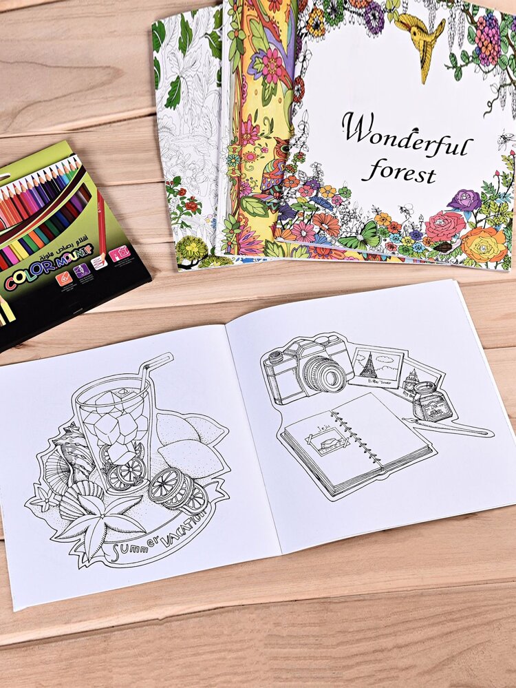 1pack Random Pattern Coloring Book