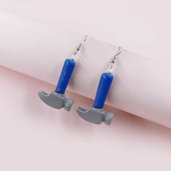 

Hammer Charm Drop Earrings, Blue