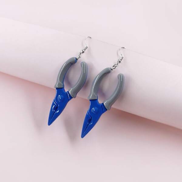 

Pliers Charm Drop Earrings, Blue