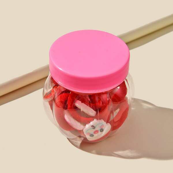 

12pcs Toddler Girls Christmas Bell Decor Hair Tie, Multicolor