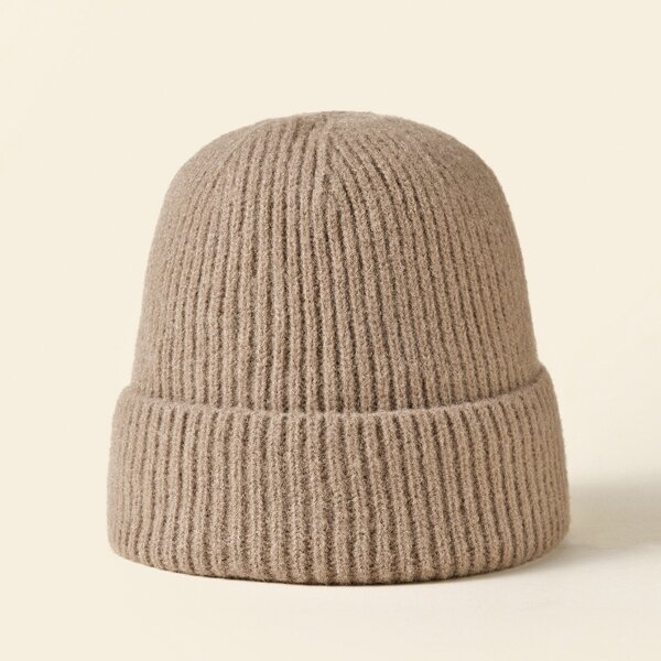 

Solid Cuff Beanie, Camel