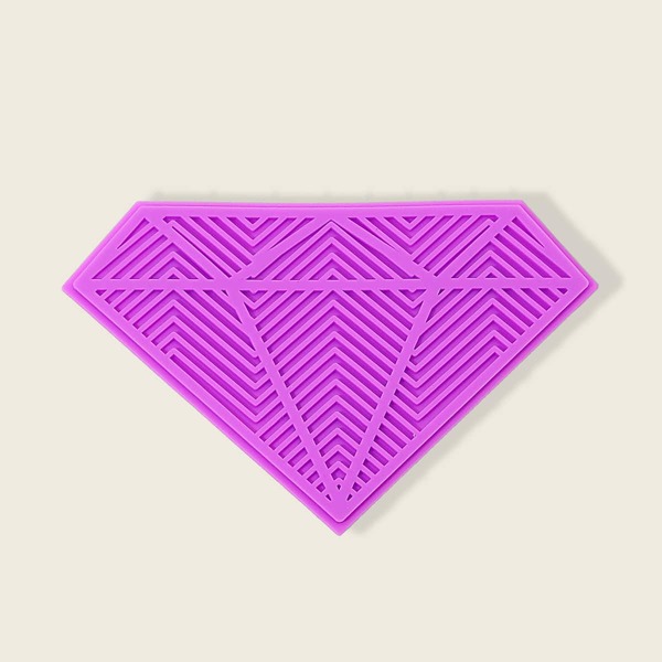 

Diamond Design Silicone Makeup Brush Cleaning Tool, Purple