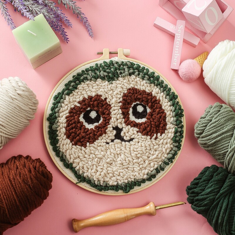 

Cartoon Sloth DIY Poke Embroidery Kit, Multicolor