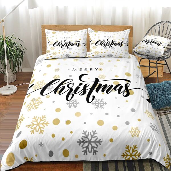 

Letter Graphic Bedding Set Without Filler, White