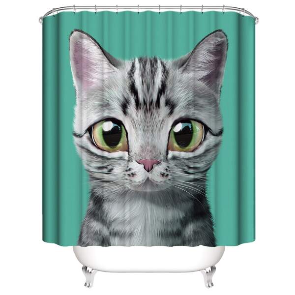 

Cat Print Shower Curtain, Multicolor