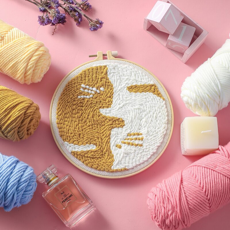 

Two Tone DIY Poke Embroidery Kit, Multicolor