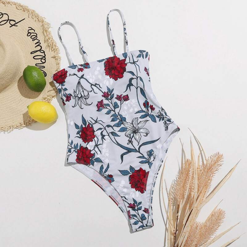 

Floral One Piece Swimsuit, Multicolor