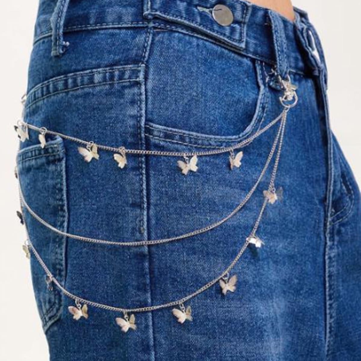 

Butterfly Layered Waist Chain, Silver