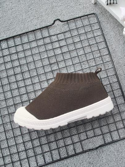 Zapatillas deportivas sin cordones de niñitos de dos colores | ROMWE