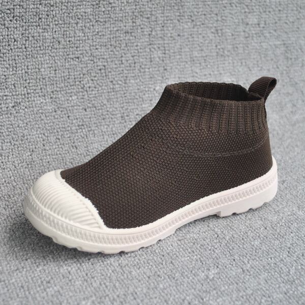 

Toddler Boys Two Tone Slip On Sneakers, Coffee brown