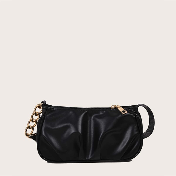 

Girls Minimalist Ruched Bag, Black