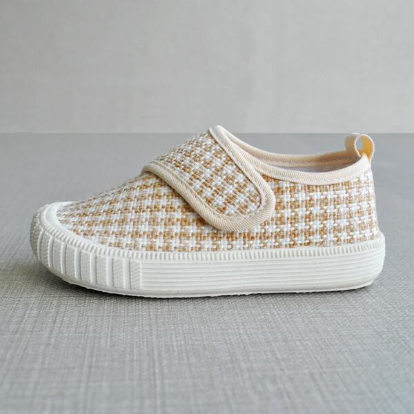 

Toddler Girls Braided Velcro Strap Sneakers, Beige