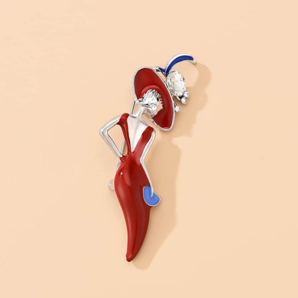 

1pc Figure Design Brooch, Multicolor