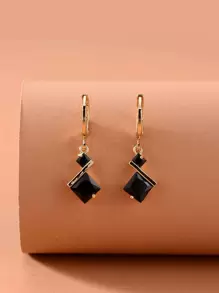 Strass Geo Drop Oorbellen