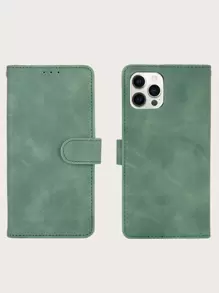 財布デザイン iPhone用 ケース - グリーン - チェックする 1