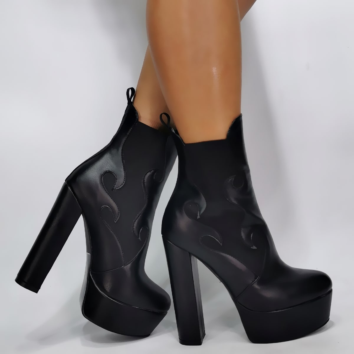 Image of Chunky Heeled Platform Chelsea Boots