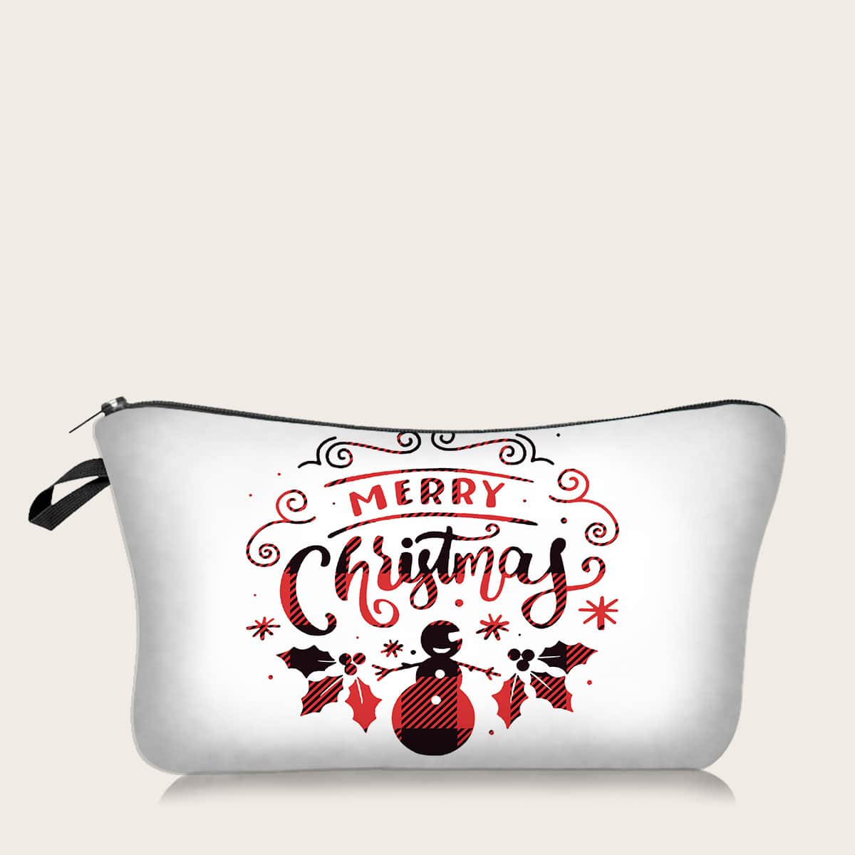 

Christmas Letter Graphic Makeup Bag, Multicolor