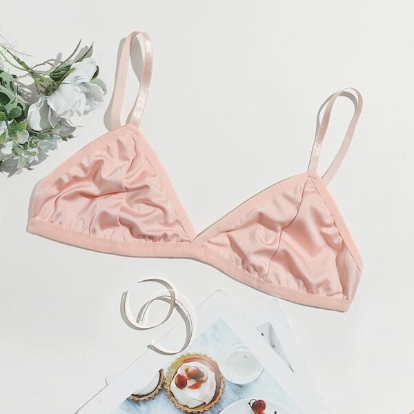 

Plus Triangle Bralette, Dusty pink