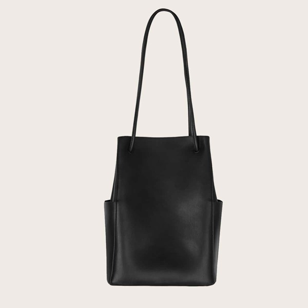 

Minimalist Shoulder Bag With Inner Pouch, Black