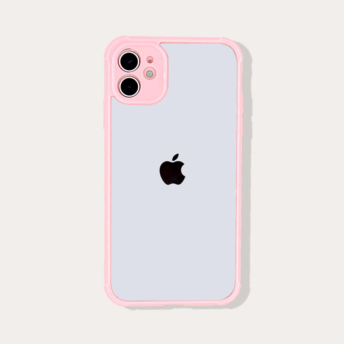 

Contrast Frame Clear iPhone Case, Pink