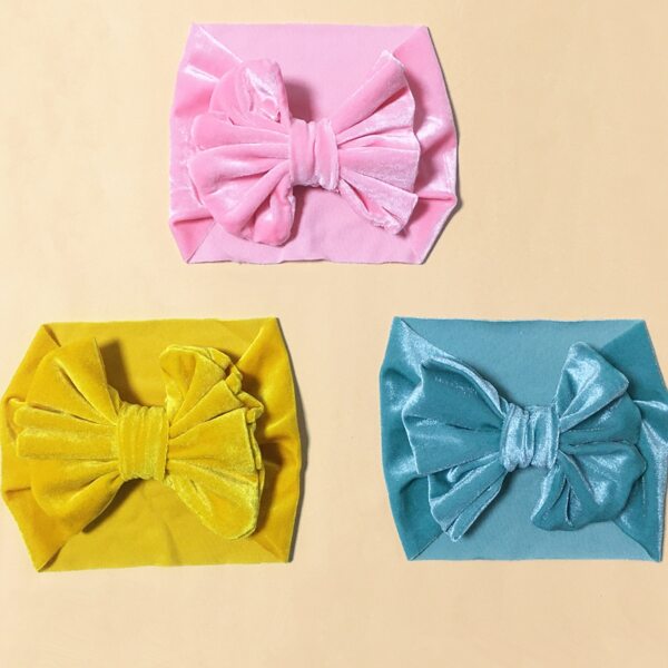 

3pcs Baby Bow Headband, Grey