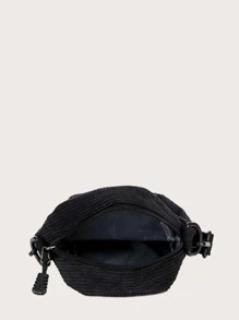 Túi đeo chéo Lá thư Có thể điều chỉnh được Sẵn sàng - màu đen - Xem 4