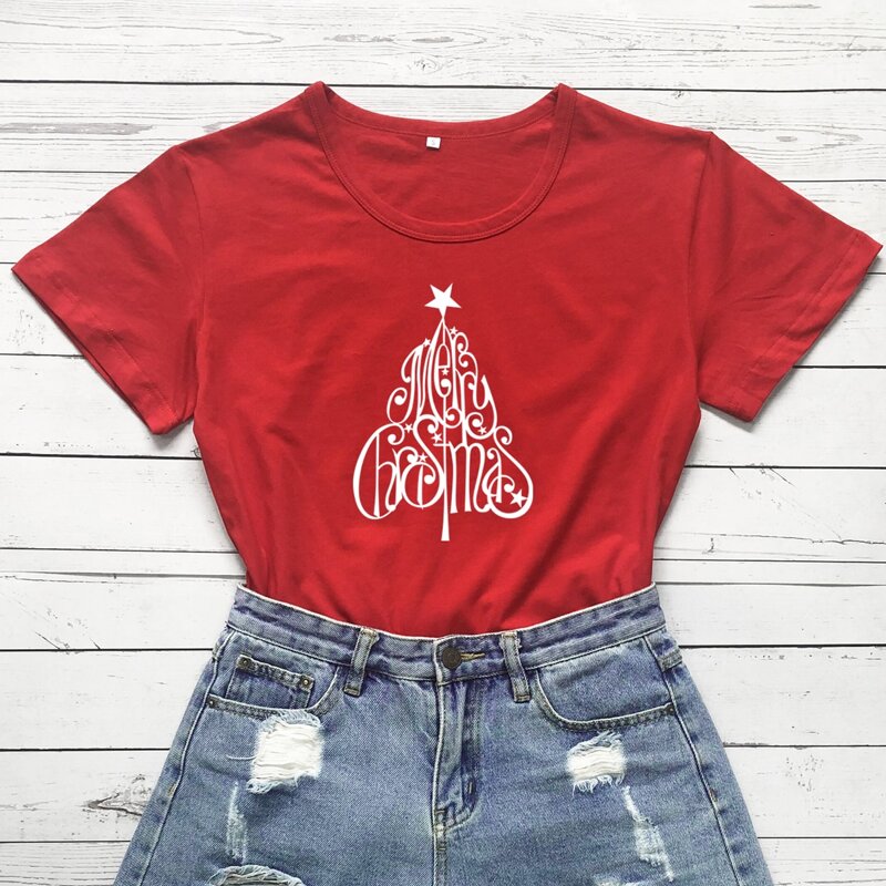 

Christmas Letter Graphic Tee, Red