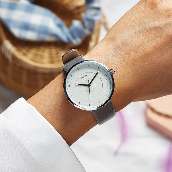 

1pc Simple Round Pointer Watch