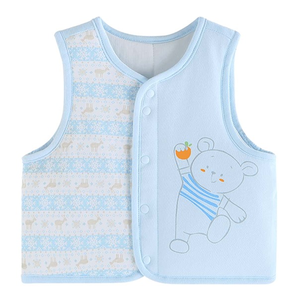 

Baby Boy Cartoon Graphic Vest, Baby blue
