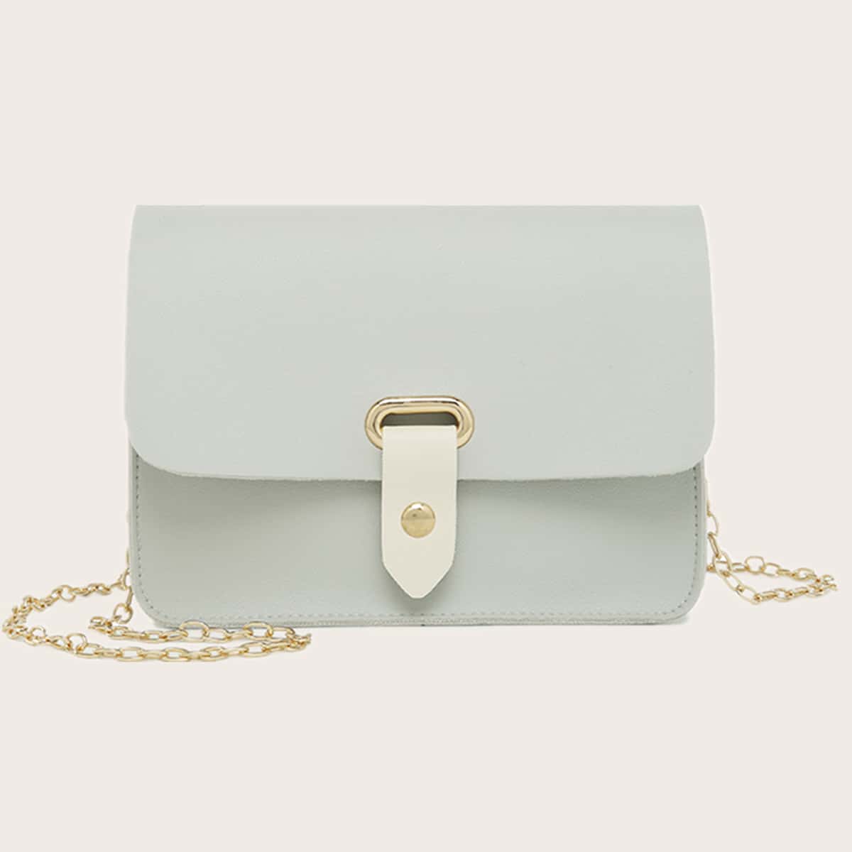 

Solid Chain Crossbody Bag, Light grey
