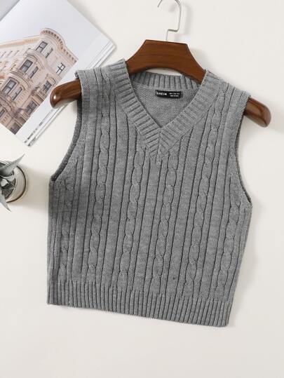 新品♡タグ付♡ stein OVERLAPED CABLE KNIT VEST Zayla Cable Knit Vest in Ivory | Altar'd State