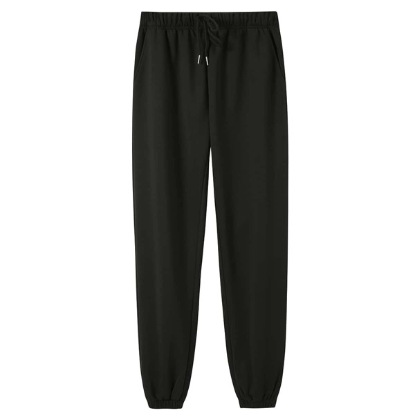 

Solid Drawstring Front Sweatpants, Black