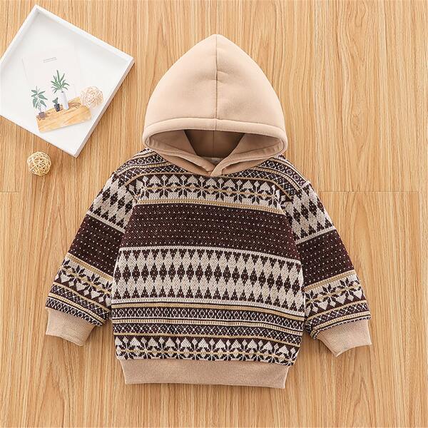 

Toddler Girls Argyle Pattern Hoodie, Multicolor