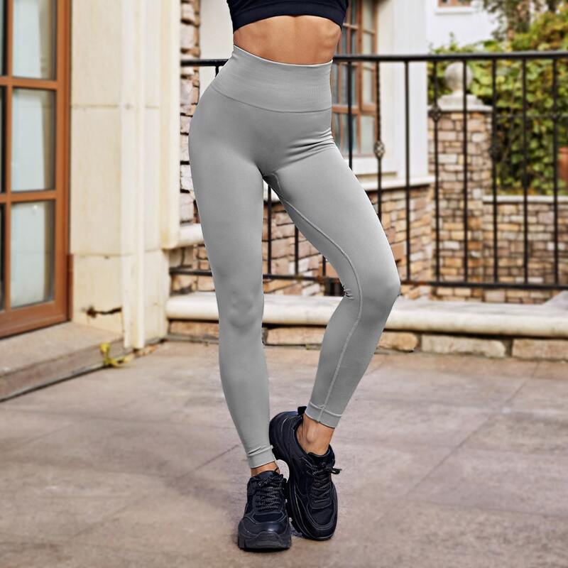 

Wide Band Waist Sports Leggings, Grey