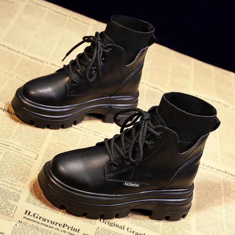 

Flatform Sock Boots, Black
