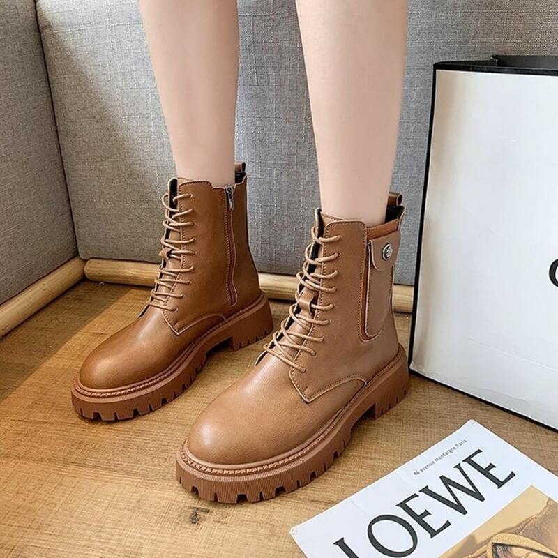 

Lug Sole Ankle Boots, Brown