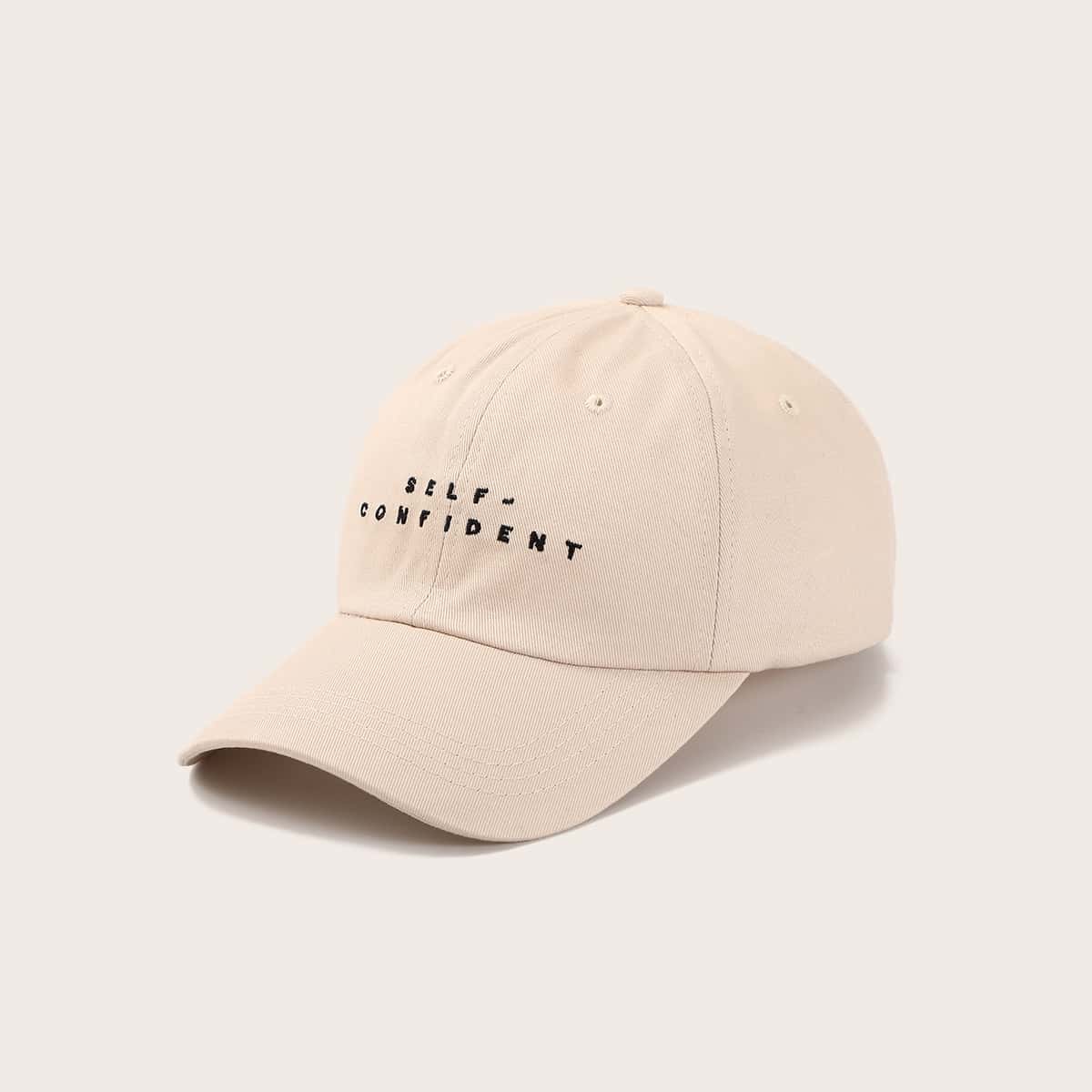 

Guys Slogan Detail Baseball Cap, Beige
