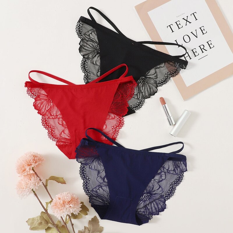 

3pack Lace Panty Set, Multicolor