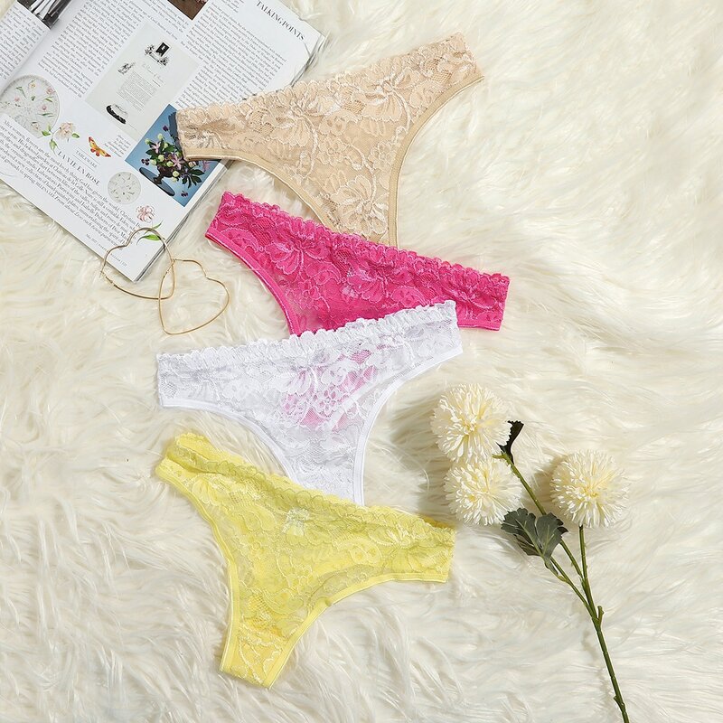 

4pack Lace Panty Set, Multicolor