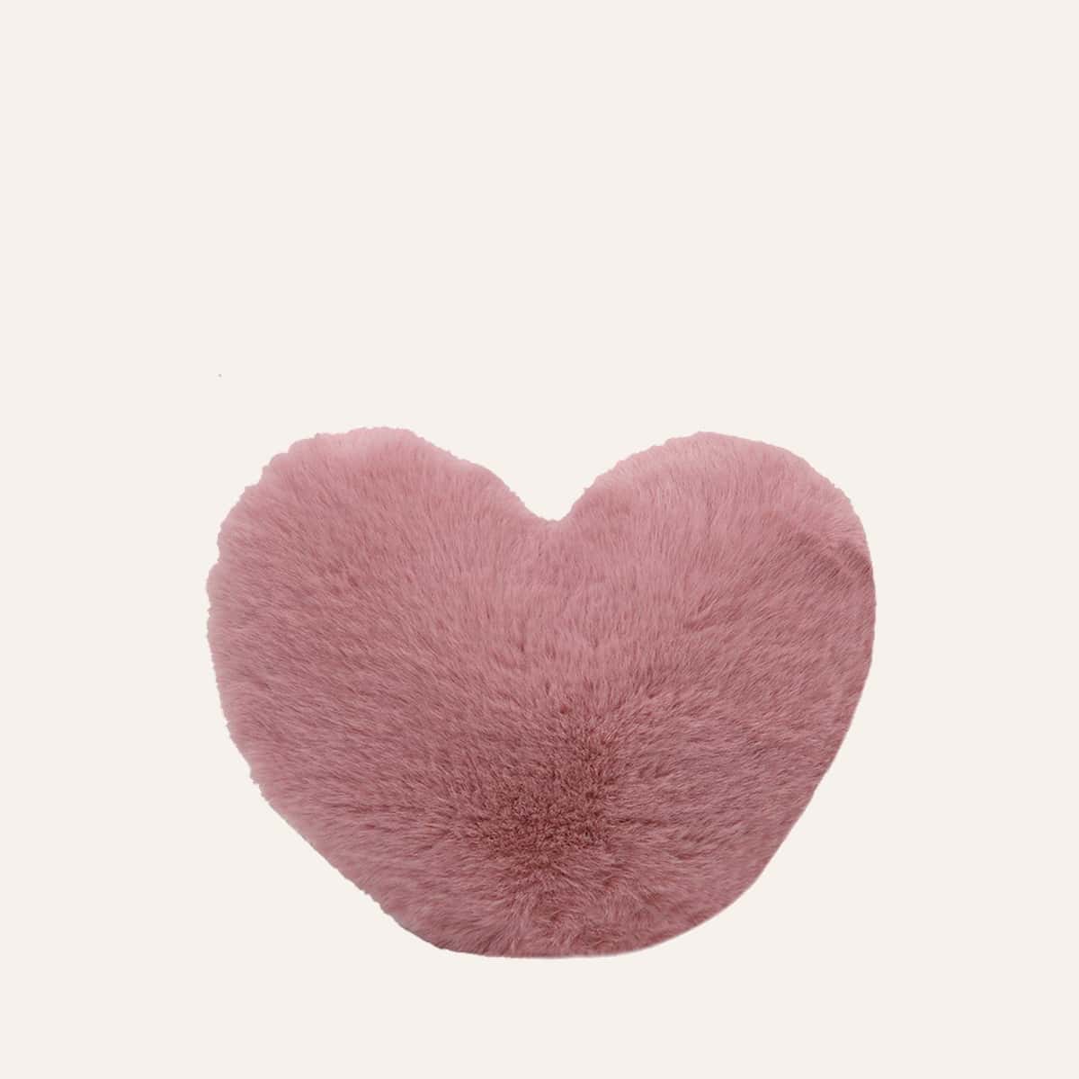 

Heart Shaped Fluffy Crossbody Bag, Dusty pink