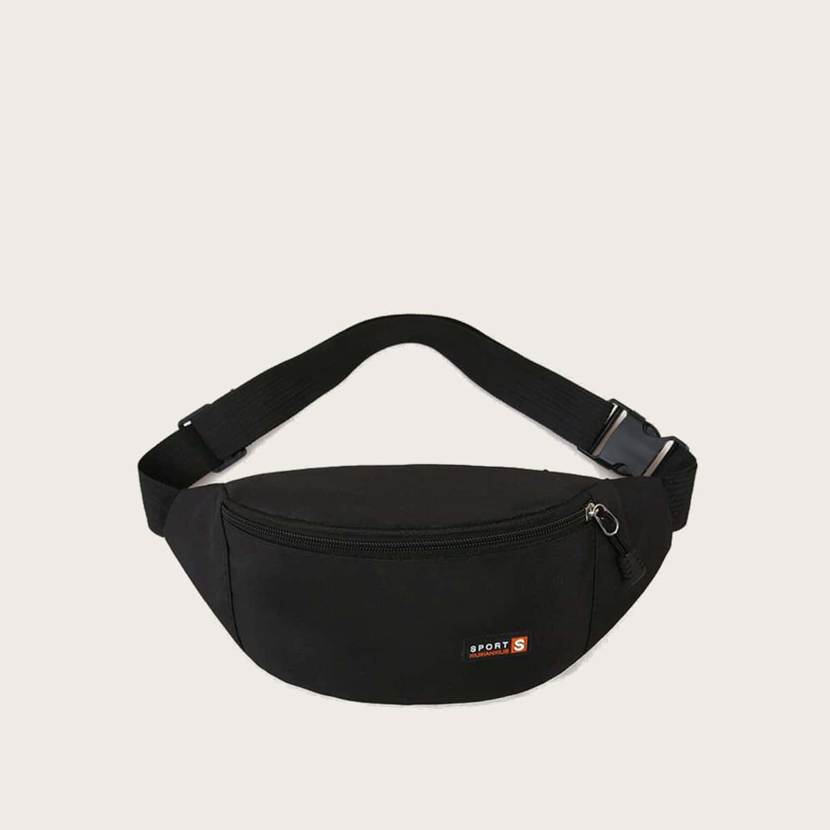 

Zip Front Fanny Pack, Black