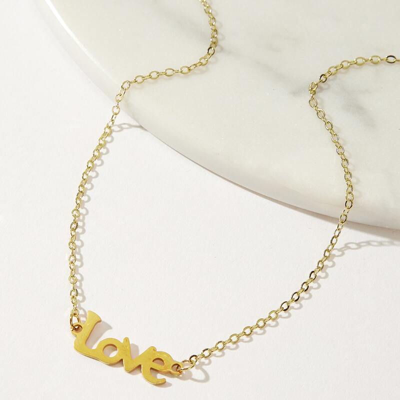 

Letter Pendant Necklace, Gold