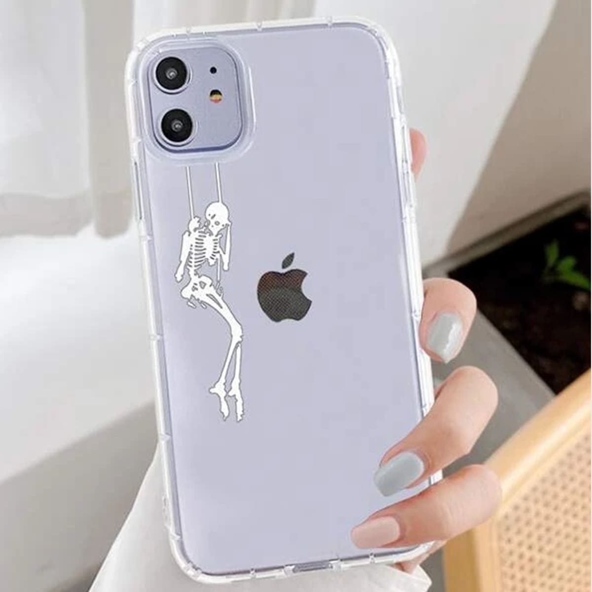 

Skeleton Print Clear iPhone Case