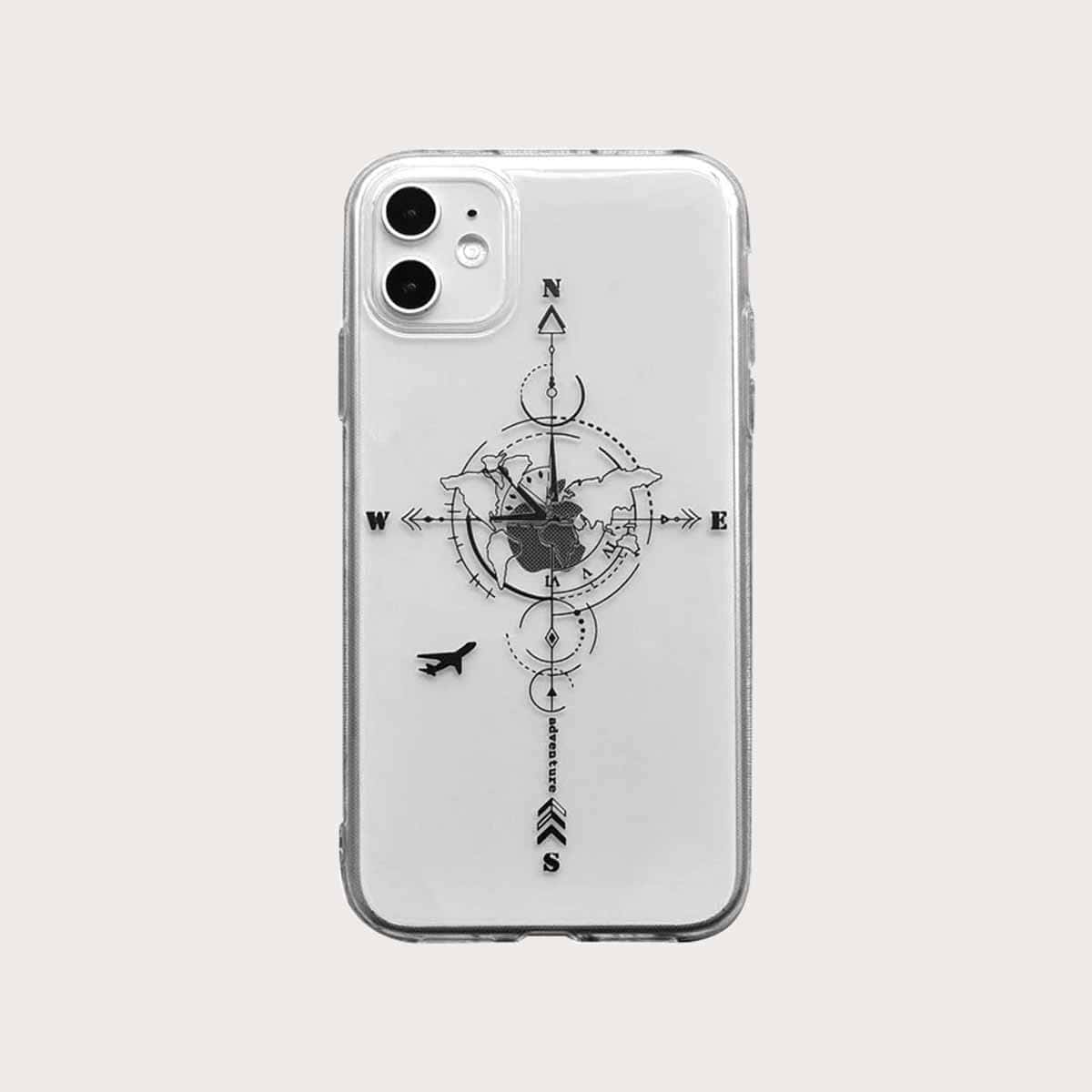 

Map Pattern Clear iPhone Case