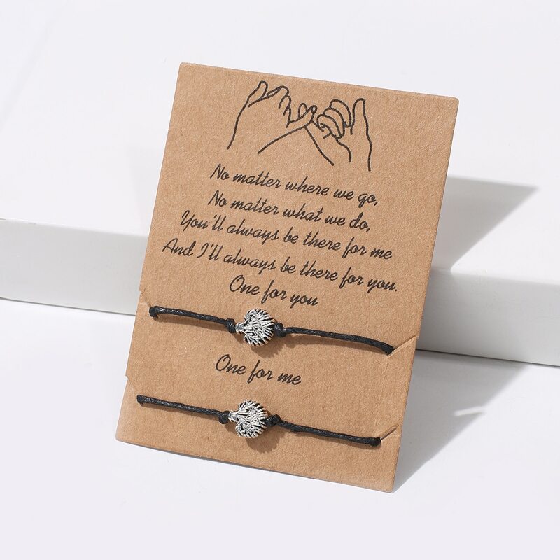 

2pcs Tree Rope Bracelet, Black