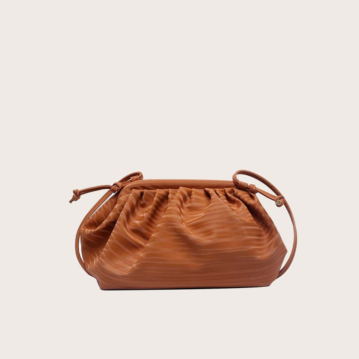 

Simple Ruched Bag, Brown