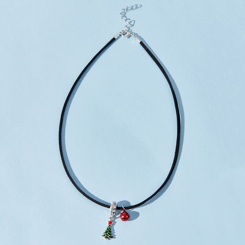 

Christmas Tree Pendant Necklace, Multicolor