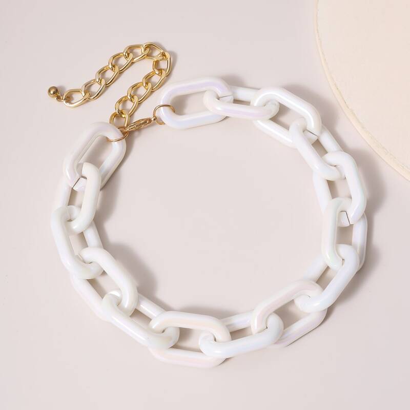

Chunky Chain Choker, White