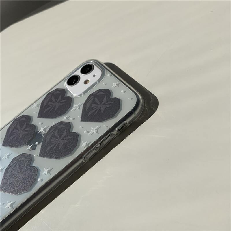 

Heart Print iPhone Case, Clear